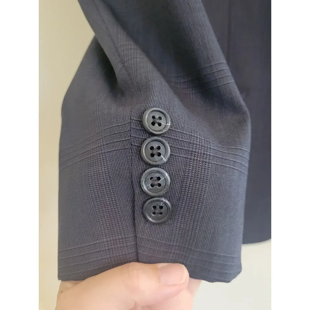 Hart Schaffner Marx Blazer Navy Blue Classic Sport Coat Preppy 43 R